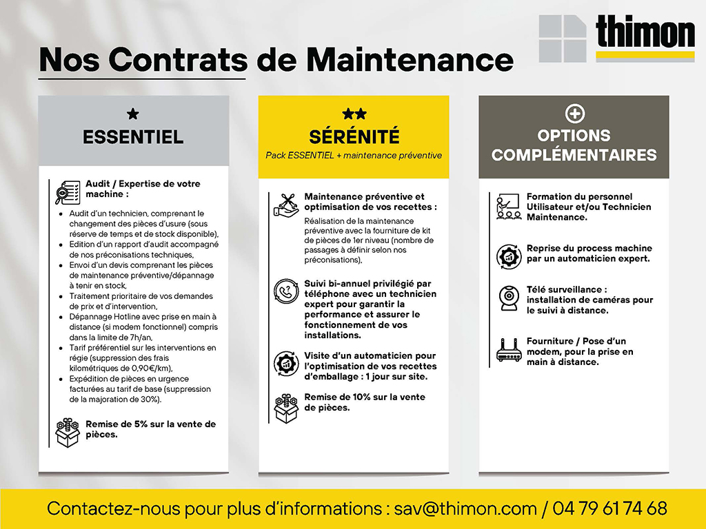 Présentation contrats de maintenance Thimon