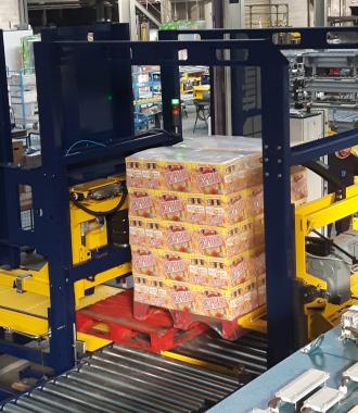 Pallet stacker - Thimon handling systems for logistics warehouse automation